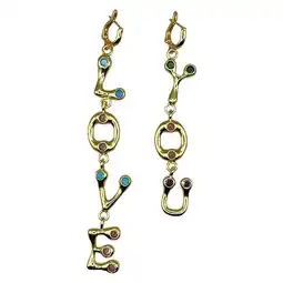 Wehkamp Bonnie Studios gold plated oorbellen Love You aanbieding