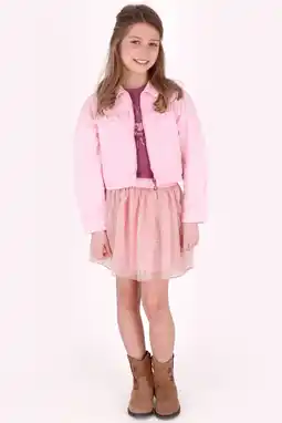 Wehkamp B.Nosy denim spijkerjas roze aanbieding