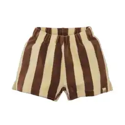 Wehkamp Z8 mini sweatshort Sami lichtgeel/bruin aanbieding