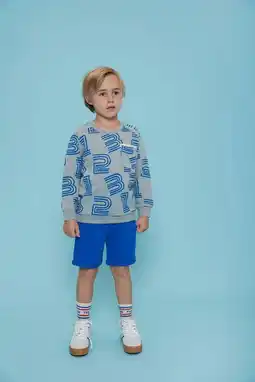 Wehkamp Sturdy sweater Run the Day grijs melange/blauw aanbieding
