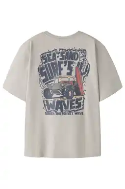 Wehkamp NAME IT KIDS T-shirt met backprint grijs aanbieding