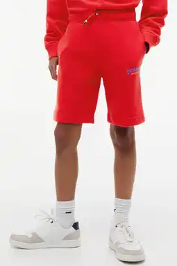Wehkamp Tommy Hilfiger sweatshort rood aanbieding