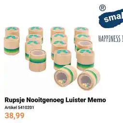 Lobbes Rupsje Nooitgenoeg Luister Memo aanbieding
