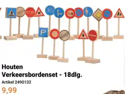 Lobbes Houten Verkeersbordenset aanbieding
