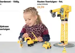 Lobbes Houten Hijskraan & Bouwvoertuigen aanbieding