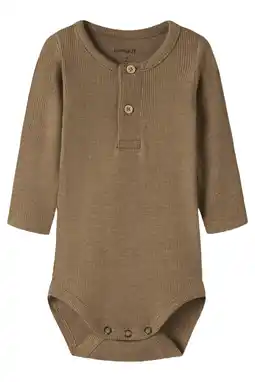 Wehkamp NAME IT BABY romper bruin aanbieding