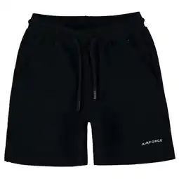 Wehkamp Airforce sweatshort van katoen zwart aanbieding