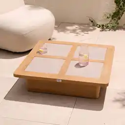 Wehkamp NOUS Garden salontafel Ventana teak/keramiek (80x80) aanbieding