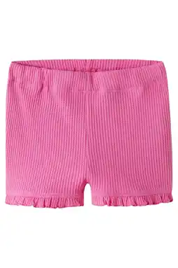 Wehkamp NAME IT MINI regular casual short roze met textuur aanbieding