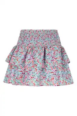 Wehkamp NONO gebloemde strokenrok blauw aanbieding