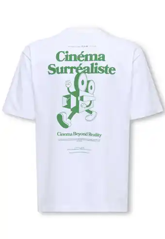 Wehkamp ONLY & SONS JUNIOR T-shirt met backprint wit aanbieding