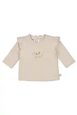 Wehkamp Feetje longsleeve Flower Ranch ecru aanbieding