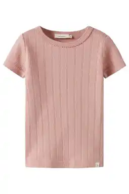 Wehkamp LIL' ATELIER MINI T-shirt met textuur roze aanbieding