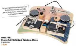 Lobbes Small Foot Houten Activiteitenbord Rotatie en Sloten aanbieding