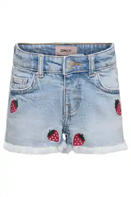 Wehkamp KIDS ONLY MINI straight regularwaist short light blue denim aanbieding