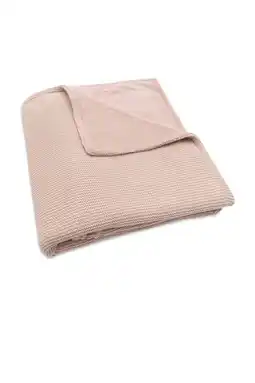 Wehkamp Jollein baby ledikantdeken 100x150cm Basic Knit - Wild Rose/Fleece aanbieding