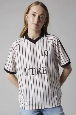 Wehkamp LMTD gestreepte T-shirt lichtroze aanbieding