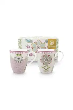 Wehkamp Pip Studio Lily & Lotus mok (Ø9 cm) (350 ml) (set van 2) aanbieding