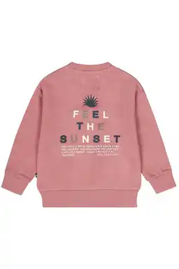 Wehkamp Dirkje sweater met backprint oudroze aanbieding