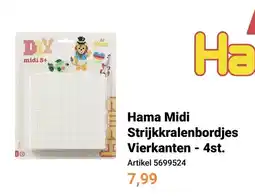 Lobbes Hama Midi Strijkkralenbordjes Vierkanten aanbieding