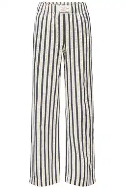 Wehkamp KIDS ONLY GIRL wide leg gestreepte casual broek donkerblauw aanbieding