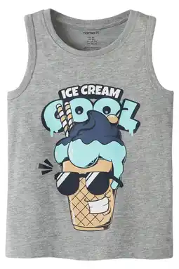 Wehkamp NAME IT MINI tanktop grijs melange aanbieding