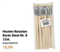 Lobbes Houten Kwasten Korte Steel Nr. 8 aanbieding