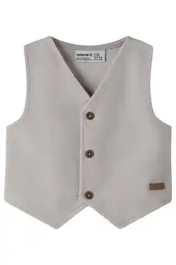 Wehkamp NAME IT BABY gilet - beige aanbieding