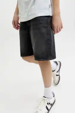 Wehkamp JACK & JONES JUNIOR relaxed short black denim aanbieding