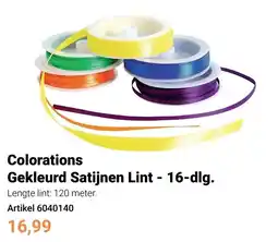 Lobbes Colorations Gekleurd Satijnen Lint - 16-dlg. aanbieding