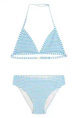 Wehkamp America Today triangel bikini Luna JR lichtblauw/wit aanbieding