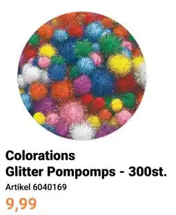 Lobbes Colorations Glitter Pompmoms aanbieding
