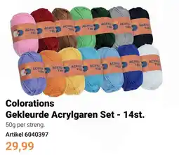 Lobbes Colorations Gekleurde Acrylgaren Set - 14st. aanbieding
