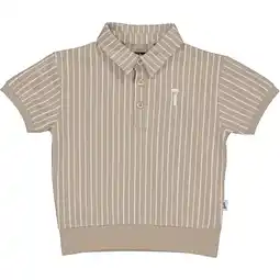 Wehkamp QPI Mini gestreepte polo zand aanbieding