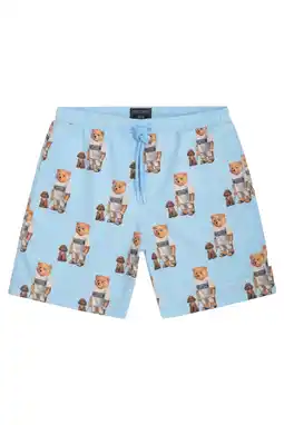 Wehkamp Baron Filou Honeygang zwemshirt met all over print lichtblauw aanbieding