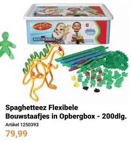 Lobbes Spaghetteez Flexibele Bouwstaafjes in Opbergbox aanbieding