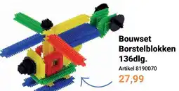 Lobbes Bouwset Borstelblokken 136dlg. aanbieding