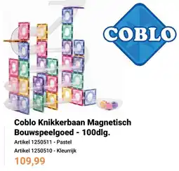 Lobbes Coblo Knikkerbaan Magnetisch Bouwspeelgoed - 100dlg. aanbieding