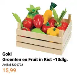 Lobbes Goki Groenten en Fruit in Kist -10dlg. aanbieding