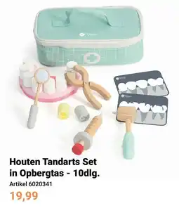 Lobbes Classic Houten Tandarts Set in Opbergtas - 10dlg. aanbieding