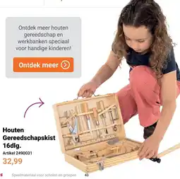 Lobbes Houten Gereedschapskist aanbieding