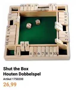 Lobbes Shut the Box Houten Dobbelspel aanbieding