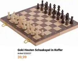 Lobbes Goki Houten Schaakspel in Koffe aanbieding
