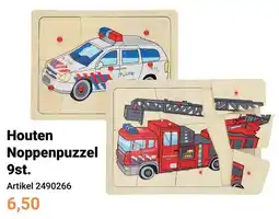 Lobbes Houten Noppenpuzzel aanbieding