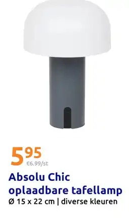 Action Absolu Chic oplaadbare tafellamp aanbieding