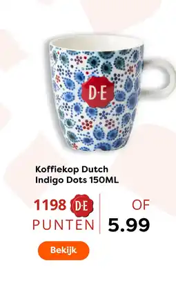 The Read Shop Koffiekop dutch indigo dots aanbieding