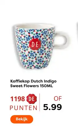The Read Shop Koffiekop dutch indigo sweet flowers aanbieding