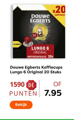 The Read Shop Douwe egberts koffiecups lungo 6 original aanbieding
