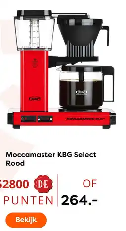 The Read Shop Moccamaster kbg select rood aanbieding