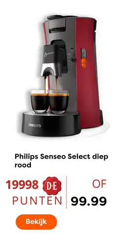 The Read Shop Philips senseo select diep rood aanbieding